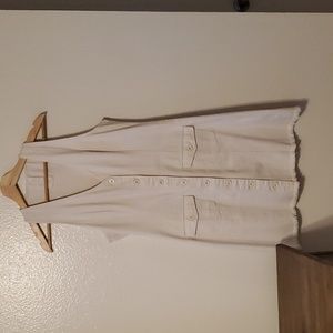 Sadie and Sage cream denim halter dress size Large